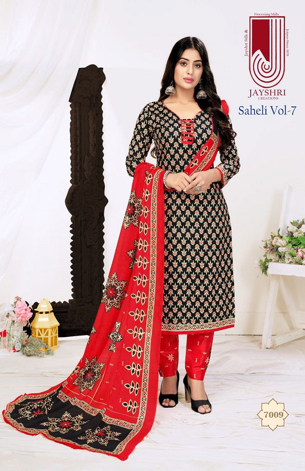 Jayshri Saheli 7 Pure Cotton Casual Wear Wholesale Dress Material Collection 